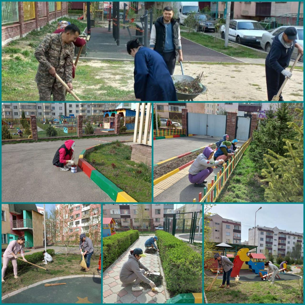 Балабақша ұжымы қалалық сенбілікте 09.04.2022 ж