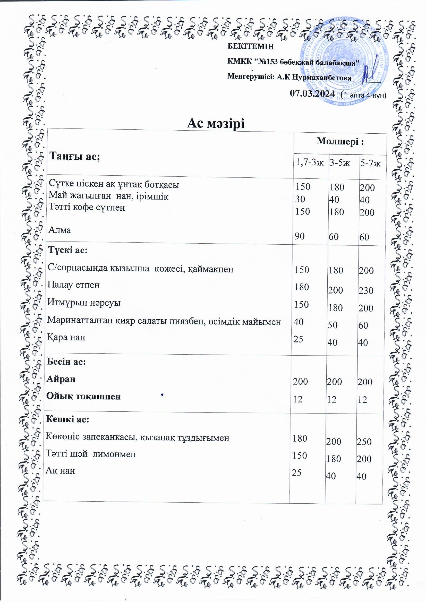 Ас мәзірі 07.03.2024 ж