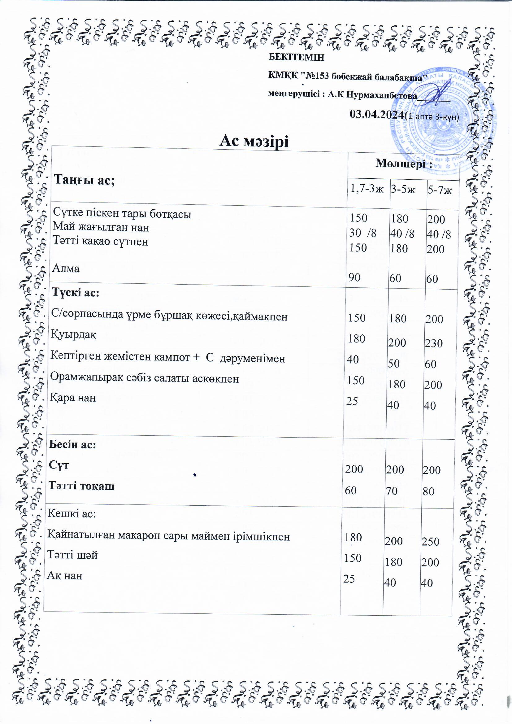 Ас мәзірі 03.04.2024 ж