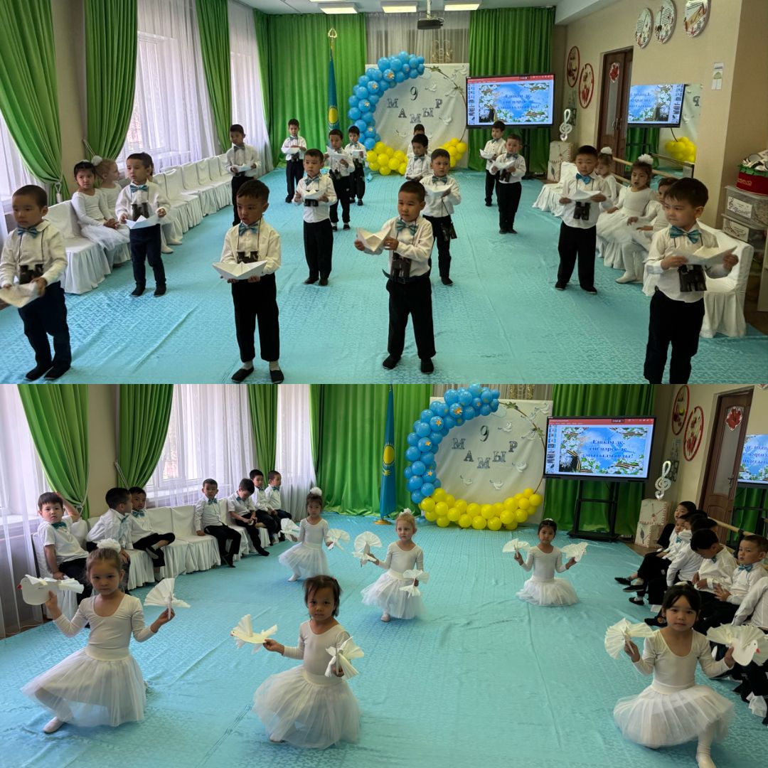 Тақырыбы: Жеңіс күні жасасын! Мақсаты қазақ батырлары туралы түсініктерін кеңейту. Отансүйгіштікке, батылдыққа, үлкенге  құрмет көрсете білуге тәрбиелеу. Тәрбиеші: Жортарова З.А. "Балапан" ересек тобы